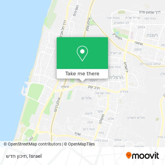 תיכון חדש map