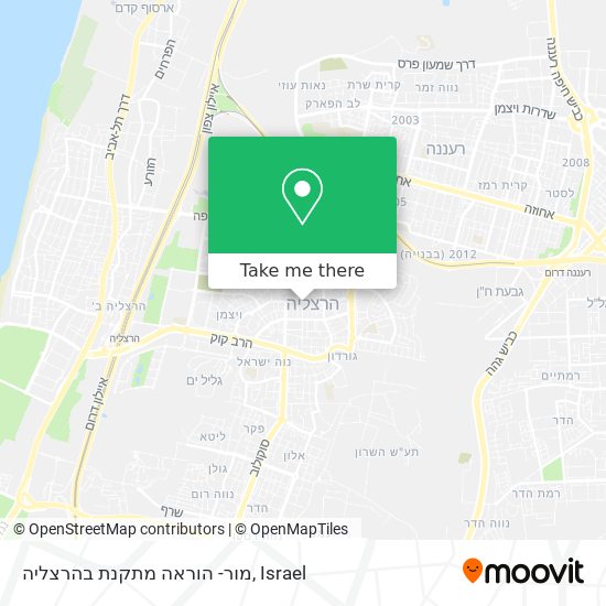 מור- הוראה מתקנת בהרצליה map