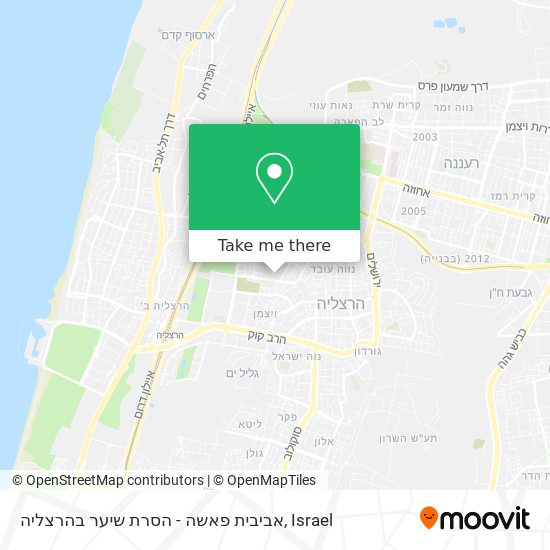 אביבית פאשה - הסרת שיער בהרצליה map