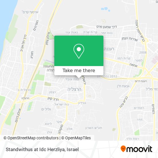 Standwithus at Idc Herzliya map