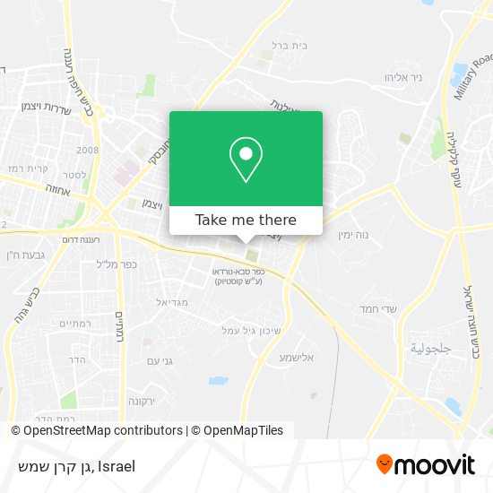 גן קרן שמש map