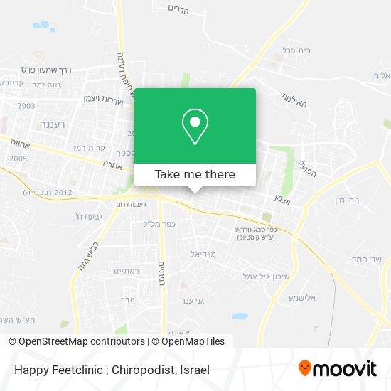 Happy Feetclinic ; Chiropodist map