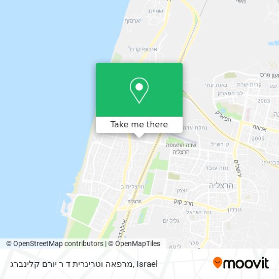 מרפאה וטרינרית ד ר יורם קלינברג map