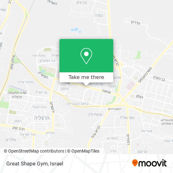 Great Shape Gym map