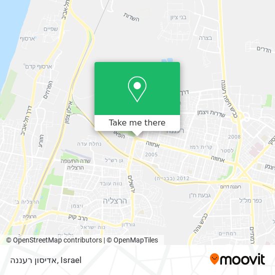 אדיסון רעננה map