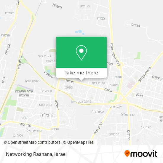 Карта Networking Raanana