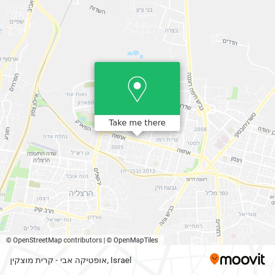 אופטיקה אבי - קרית מוצקין map