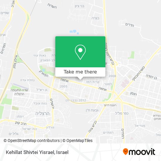 Карта Kehillat Shivtei Yisrael