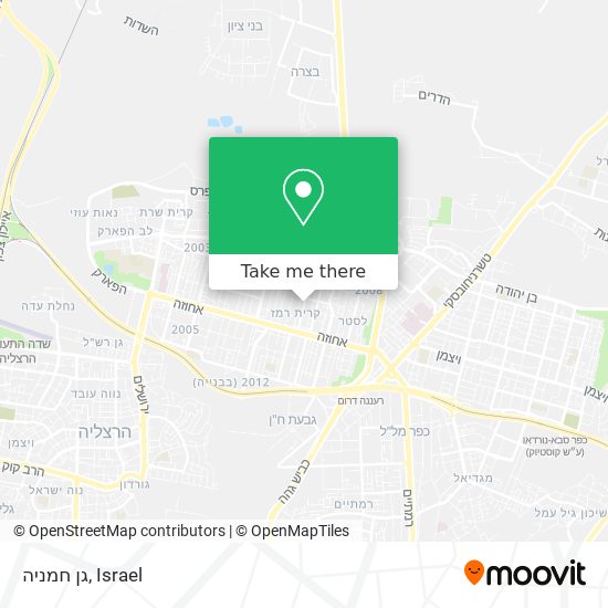 גן חמניה map