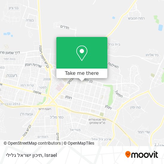 Карта תיכון ישראל גלילי