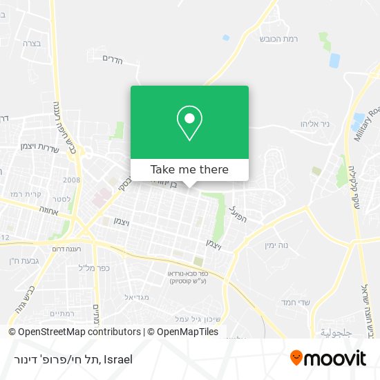 תל חי/פרופ' דינור map