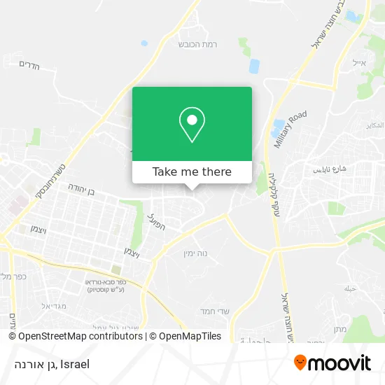 Карта גן אורנה