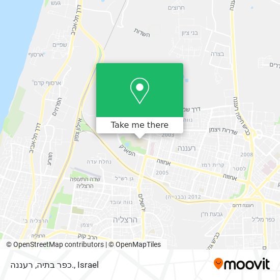 כפר בתיה, רעננה. map