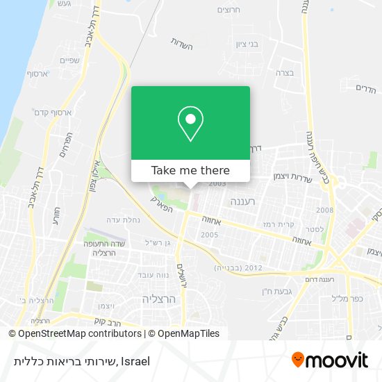 שירותי בריאות כללית map