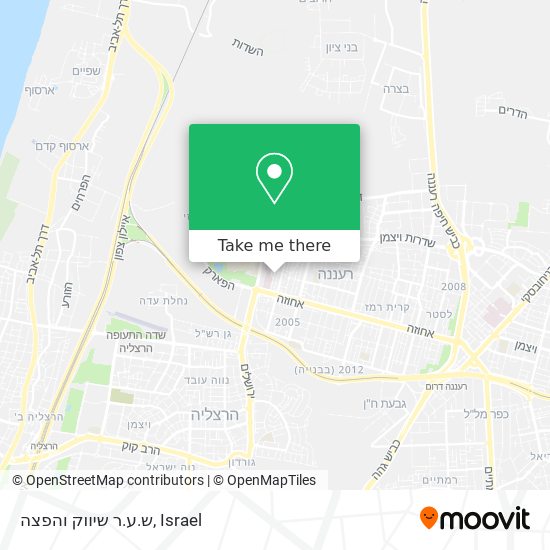 ש.ע.ר שיווק והפצה map