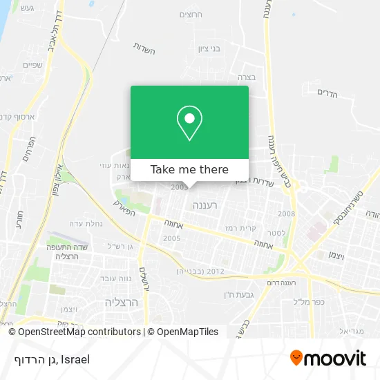 Карта גן הרדוף