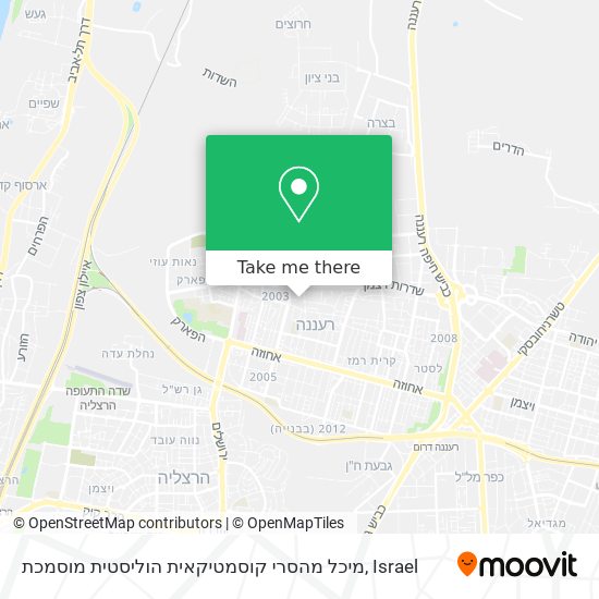 מיכל מהסרי קוסמטיקאית הוליסטית מוסמכת map