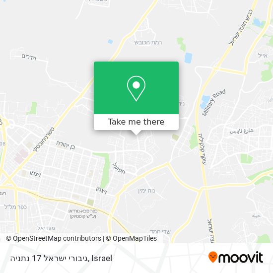 גיבורי ישראל 17 נתניה map