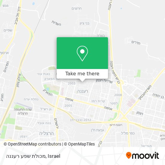 מכולת שפע רעננה map