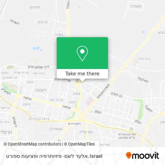 אלעד לשם- פיזיותרפיה ופציעות ספורט map