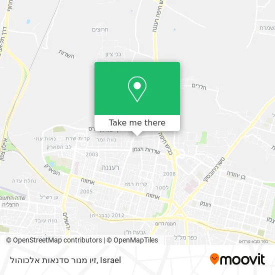Карта זיו מנור סדנאות אלכוהול