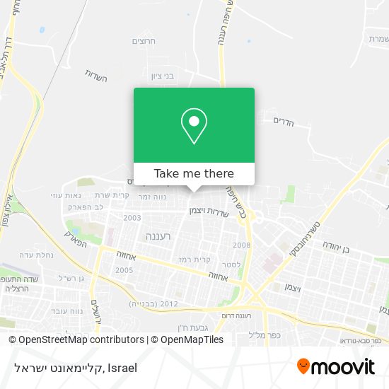 קליימאונט ישראל map