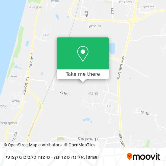 אלינה ספרינה - טיפוח כלבים מקצועי map