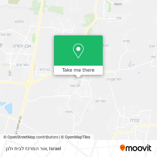 אור המרכז לבית ולגן map