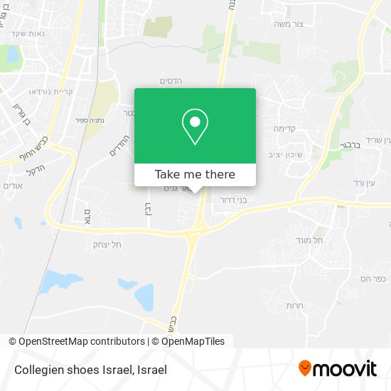 Collegien shoes Israel map
