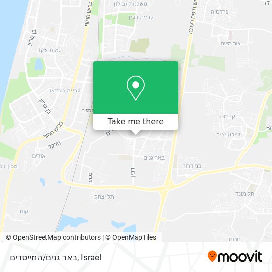 באר גנים/המייסדים map