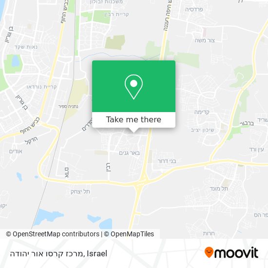 מרכז קרסו אור יהודה map