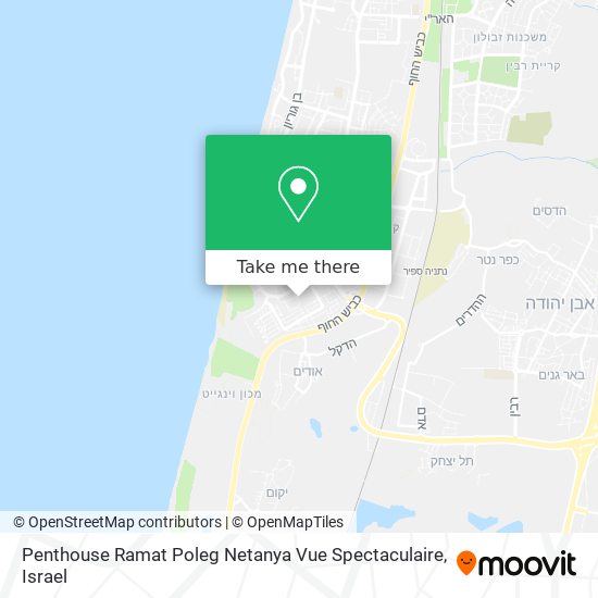 Карта Penthouse Ramat Poleg Netanya Vue Spectaculaire