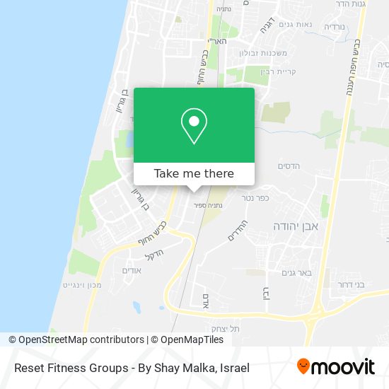 Reset Fitness Groups - By Shay Malka map