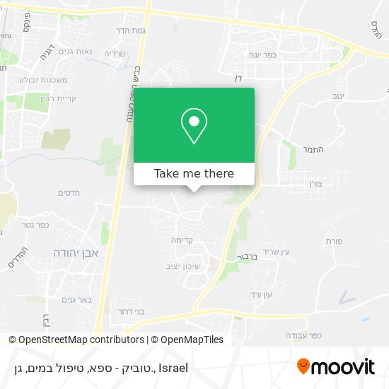 טוביק - ספא, טיפול במים, גן. map