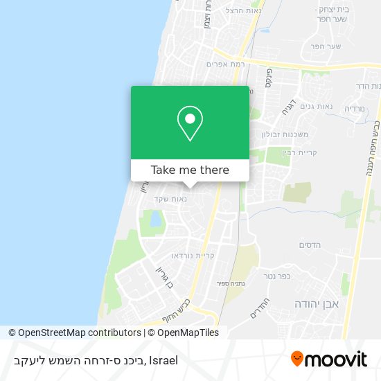 ביכנ ס-זרחה השמש ליעקב map