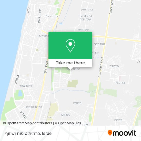 כרמית טיפוח ושיזוף map