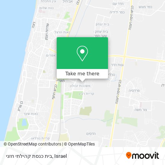 בית כנסת קהילתי חזני map