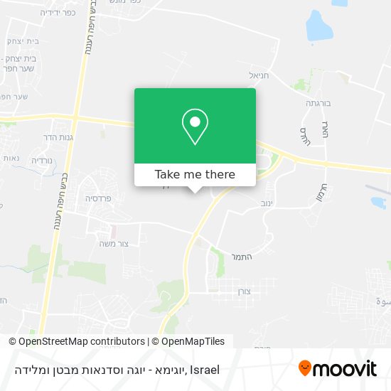 יוגימא - יוגה וסדנאות מבטן ומלידה map