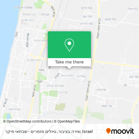 שירה בציבור, טיולים מזמרים - שבתאי פיקר map