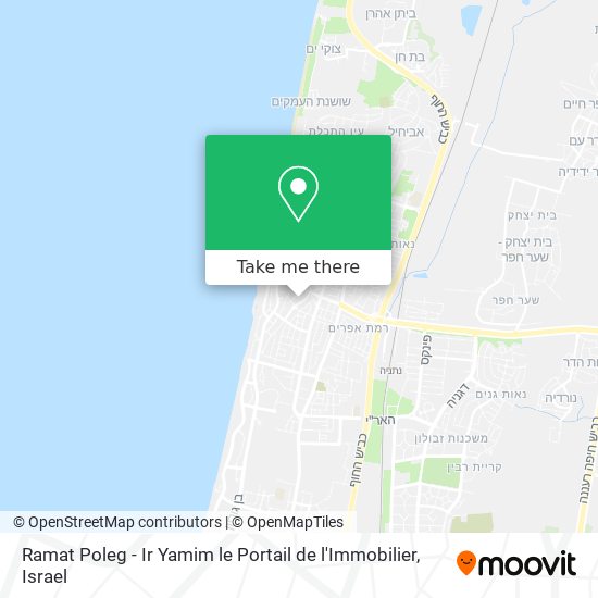 Ramat Poleg - Ir Yamim le Portail de l'Immobilier map