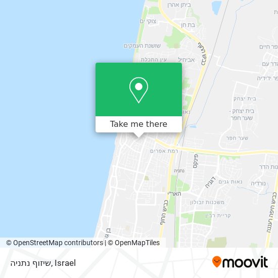 שיזוף נתניה map