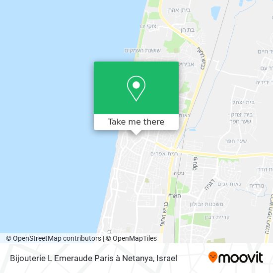 Bijouterie L Emeraude Paris à Netanya map