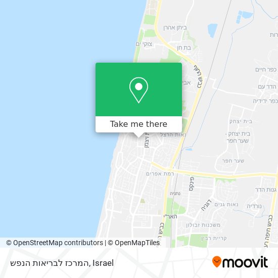 המרכז לבריאות הנפש map