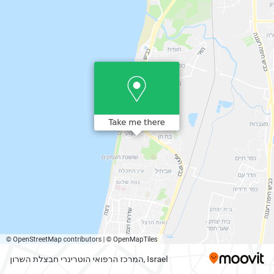 Карта המרכז הרפואי הוטרינרי חבצלת השרון