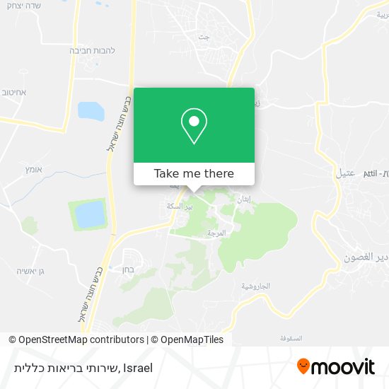 שירותי בריאות כללית map