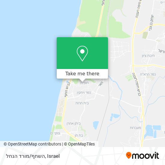 השחף/מורד הנחל map