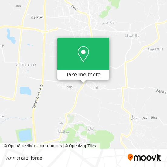 Карта צומת זיתא