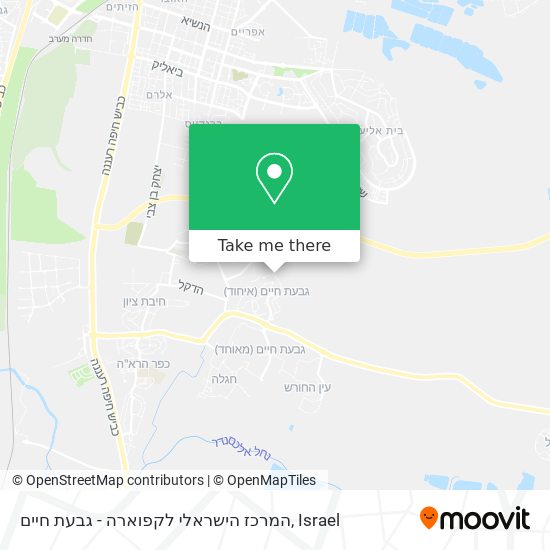Карта המרכז הישראלי לקפוארה - גבעת חיים