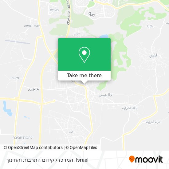 המרכז לקידום התרבות והחינוך map