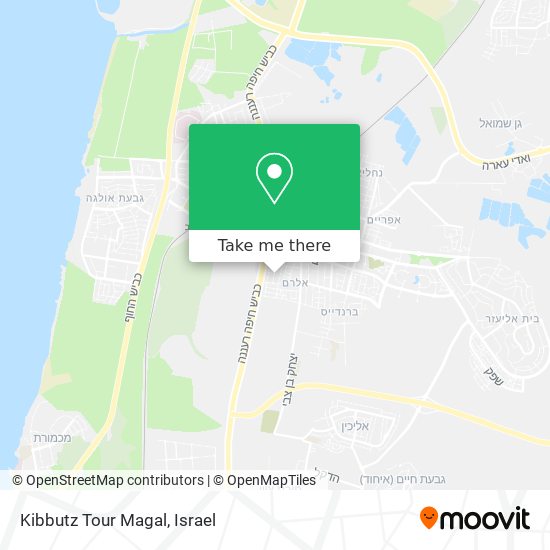 Карта Kibbutz Tour Magal